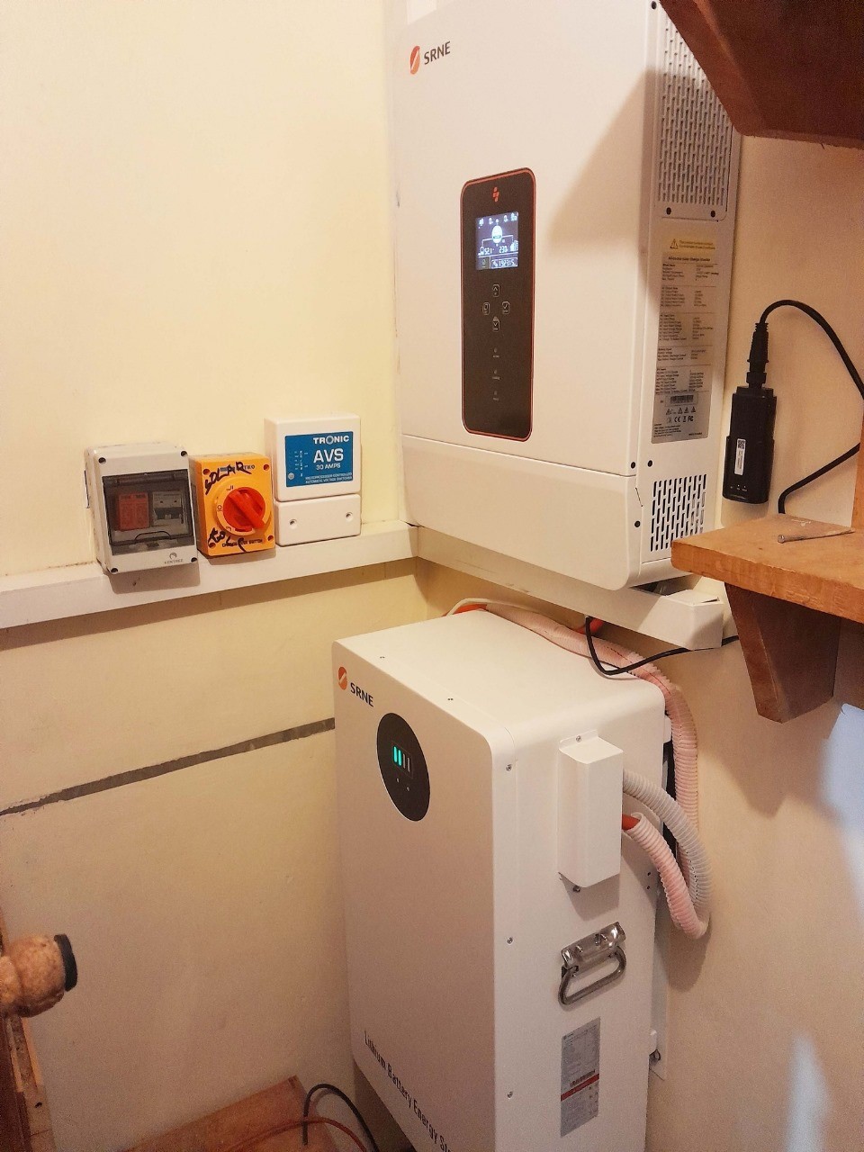 Hybrid solar installation on residential roof in Nairobi